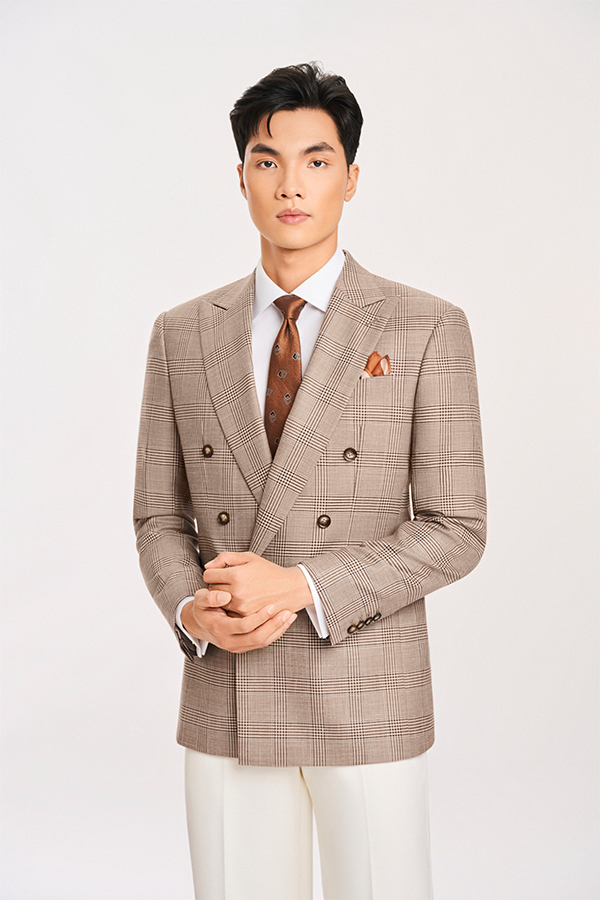 Two-piece bespoke suit made by a tailor in Ho Chi Minh City